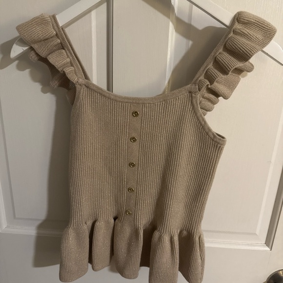 Janie and Jack Other - Janie and Jack Sparkling Beige Knit Top